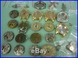 Lot Vintage chronograph watch parts Fludo PIERCE UNIVERSAL. FOR Repair parts