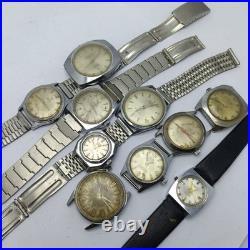 Lot of 10 Camy Manual Winding Vintage Mens Watches For Parts or Repair TYB503KS6