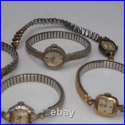 Lot of 10 Mechanical Winder Ladies Wrist Watch 10K RGP Parts or Repair