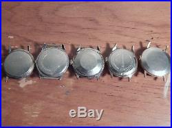 Lot of 10 Men's Vintage Watches, Not Running, Parts or Repair