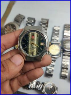 Lot of 11 Automatic Watches for Parts/Repair Mixed Brands Seiko, Romer, Omex