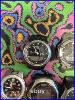 Lot of 11 Timex Armitron Casio Ana-Digi Watches Parts Repair No Bands Working