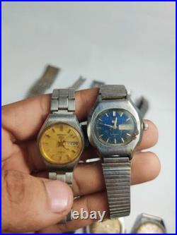 Lot of 12 Automatic Watches for Parts/Repair 6 Seiko Women's + Mixed Brands
