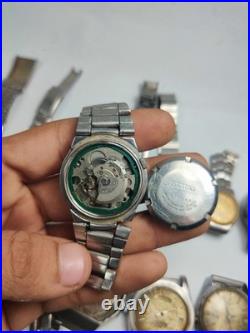 Lot of 12 Automatic Watches for Parts/Repair 6 Seiko Women's + Mixed Brands