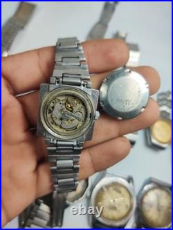 Lot of 12 Automatic Watches for Parts/Repair 6 Seiko Women's + Mixed Brands