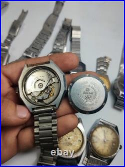 Lot of 12 Automatic Watches for Parts/Repair 6 Seiko Women's + Mixed Brands