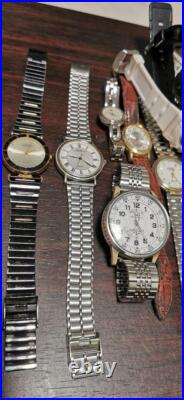 Lot of 14 Watches for Parts/Repair JUNK Condition Mixed Brands & Models WM121
