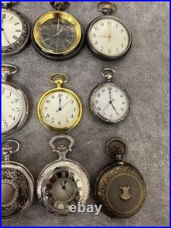 Lot of 15 Pocket Watches For Parts or Repair Not Working