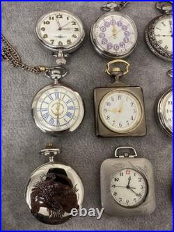 Lot of 15 Pocket Watches For Parts or Repair Not Working
