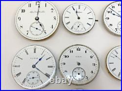 Lot of 17 Vintage Elgin Pocket Watch Faces For Repurpose Repair Parts BROKEN
