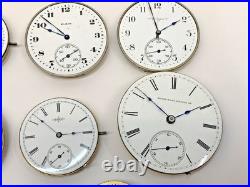 Lot of 17 Vintage Elgin Pocket Watch Faces For Repurpose Repair Parts BROKEN