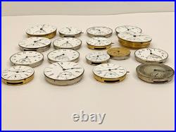 Lot of 17 Vintage Elgin Pocket Watch Faces For Repurpose Repair Parts BROKEN