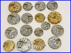 Lot of 17 Vintage Elgin Pocket Watch Faces For Repurpose Repair Parts BROKEN