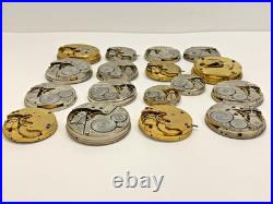 Lot of 17 Vintage Elgin Pocket Watch Faces For Repurpose Repair Parts BROKEN