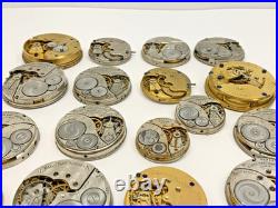 Lot of 17 Vintage Elgin Pocket Watch Faces For Repurpose Repair Parts BROKEN