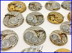 Lot of 17 Vintage Elgin Pocket Watch Faces For Repurpose Repair Parts BROKEN