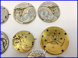 Lot of 17 Vintage Elgin Pocket Watch Faces For Repurpose Repair Parts BROKEN