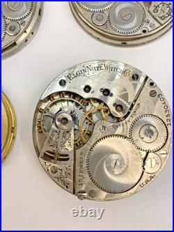 Lot of 17 Vintage Elgin Pocket Watch Faces For Repurpose Repair Parts BROKEN