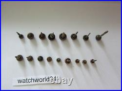 Lot of 17 Vintage pocket watch Crown and Stem watchmaker parts repair