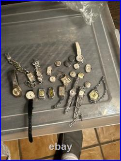 Lot of 18 Vintage Ladies WatchesUntested As-Is For Repair Or Parts See Photos