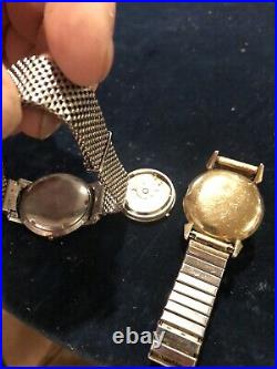 Lot of 2 VINTAGE HAMILTON 1 is a 17 JEWEL10K GOLD FILLED both are parts/repair