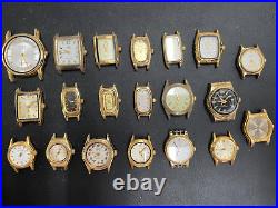 Lot of 20 Vintage Watches Various Makes Brands. Untested. For Parts Repair CL51