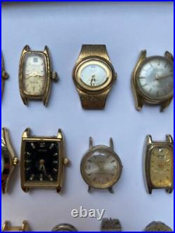 Lot of 24 Old Watches Dials Various Brands. Untested. For Parts Repair C168