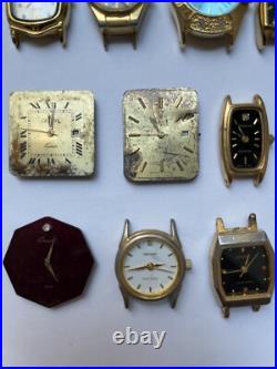 Lot of 24 Old Watches Dials Various Brands. Untested. For Parts Repair C168
