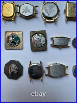 Lot of 24 Old Watches Dials Various Brands. Untested. For Parts Repair C168