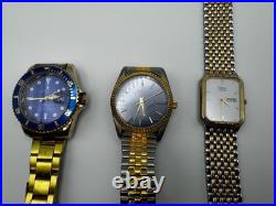 Lot of 3 Quartz Watches Not Working For Parts or Repair As-Is