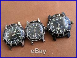 Lot of 3 Vintage Sears, Sheffield & Sovereign Divers Watches FOR PARTS OR REPAIR
