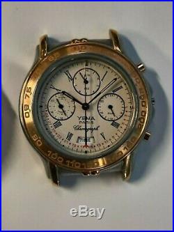 Lot of 3 Yema Quartz Chronographs for parts or repair AS IS (one seems to work)
