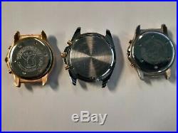 Lot of 3 Yema Quartz Chronographs for parts or repair AS IS (one seems to work)