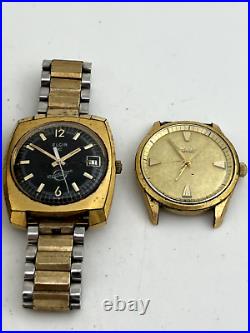 Lot of 4 Vintage Men's Watches (As-is, working, and parts or repair)