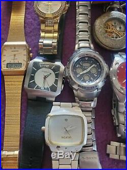 Lot of 43 High End Men's and Ladies Watches for parts or repair