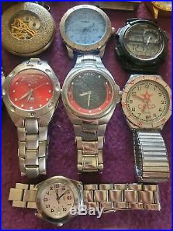 Lot of 43 High End Men's and Ladies Watches for parts or repair