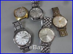 Lot of 5 Vintage SEIKO, CITIZEN mechanical watches for parts, for repair 1