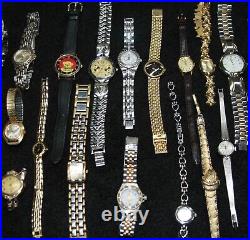 Lot of 54 Vintage and Modern Ladies Watches for Parts or Repair