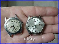 Lot of 8 vintage watches! Tissot Elgin Hamilton Rado seiko Bruen parts or repair