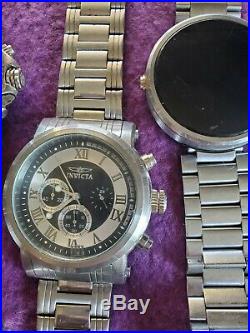 Lot of 9 High End Men's Watches for parts or repair Invicta Gucci Motorola
