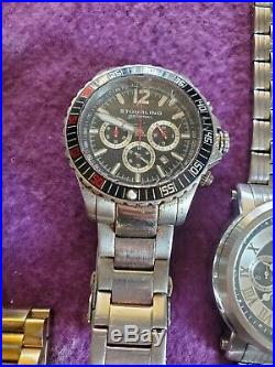 Lot of 9 High End Men's Watches for parts or repair Invicta Gucci Motorola