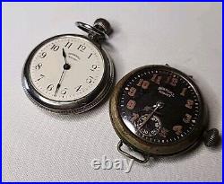 Lot of Pocket Watches, Etc, Wind Up, Cases, For Parts, All Need Repair, NOT WORKING