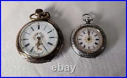 Lot of Pocket Watches, Etc, Wind Up, Cases, For Parts, All Need Repair, NOT WORKING