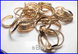 Lot of Scrap, Repair or Parts Gold Filled Bangles (9k, 10k, 12k, 14k Gold Filled)