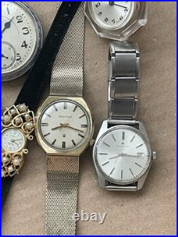 Lot of Vintage Mostly Men's Watches Untested For Parts or Repair