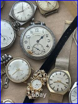 Lot of Vintage Mostly Men's Watches Untested For Parts or Repair