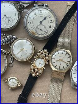 Lot of Vintage Mostly Men's Watches Untested For Parts or Repair