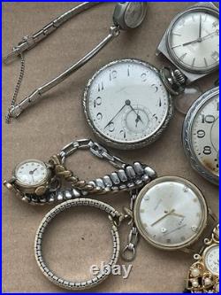 Lot of Vintage Mostly Men's Watches Untested For Parts or Repair