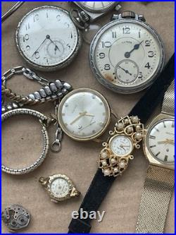 Lot of Vintage Mostly Men's Watches Untested For Parts or Repair