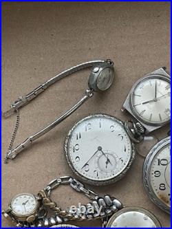 Lot of Vintage Mostly Men's Watches Untested For Parts or Repair